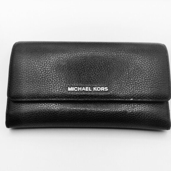 Michael Kors  Black leather Tri Fold like new - Picture 1 of 7